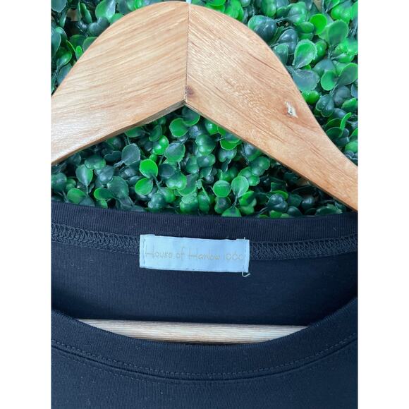 House of Harlow 1960, Black Blouse, Side Zippers, Women’s Size S - Picture 3 of 5